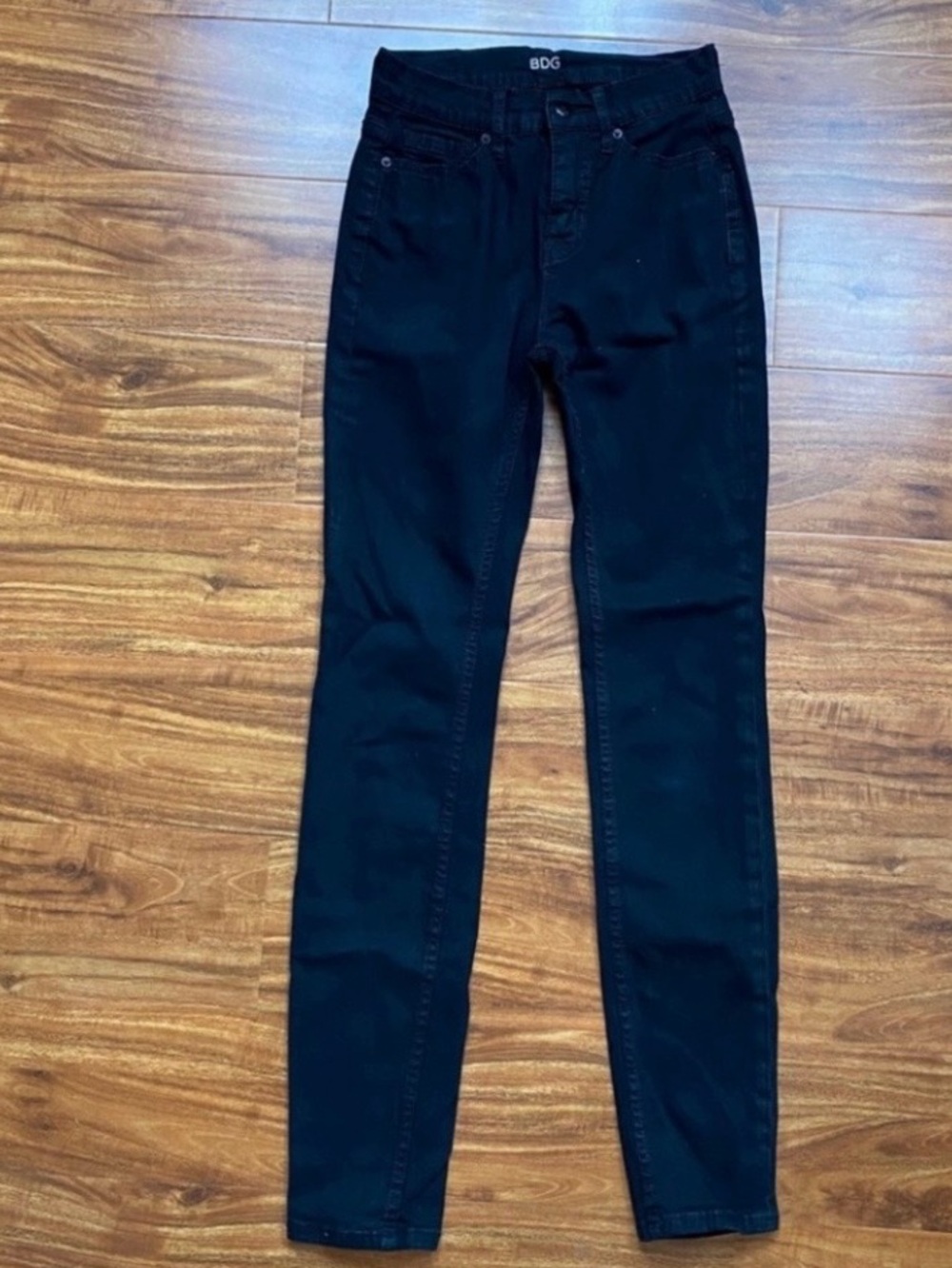 BDG Womens Black High Waist Cigarette Ankle Skinny Jeans Size 25 x 30 Streetwear